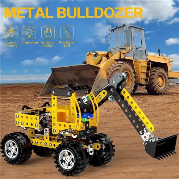 Stem Building Projects Toys forKids 8 9 10 11 12+Year Old,256 PCS Metal Building - Picture 2 of 6